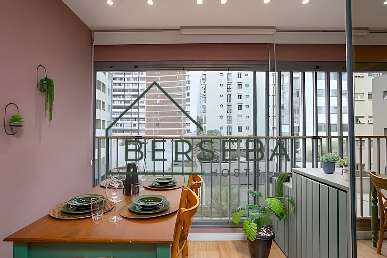 Apart. novo em Jardins próx a Paulista para 4 hósp