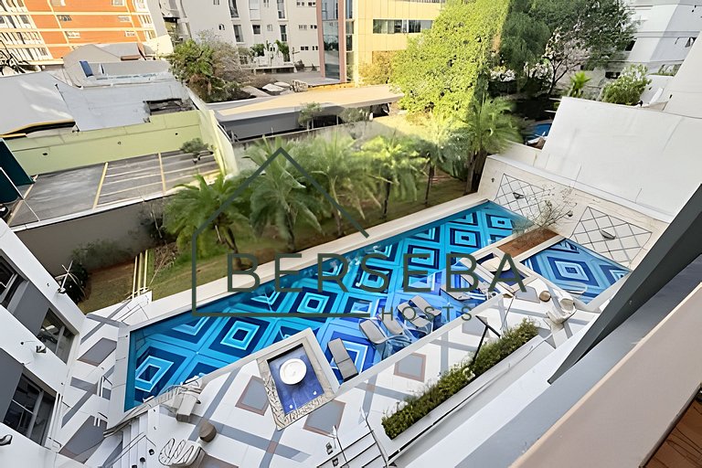 Apart. novo em Jardins próx a Paulista para 4 hósp