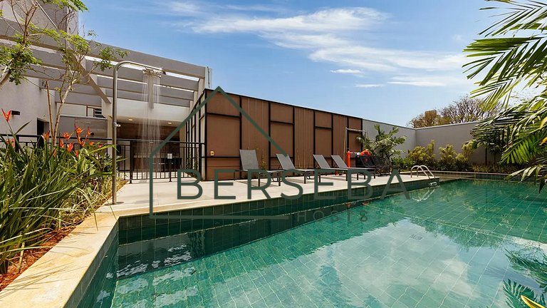 Apto c/ Piscina e Varanda - Próx Shop Ibira e Aero