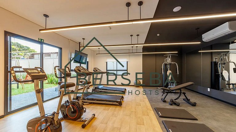 Apart. completo em Moema c/ Piscina e p/ 4 hósp