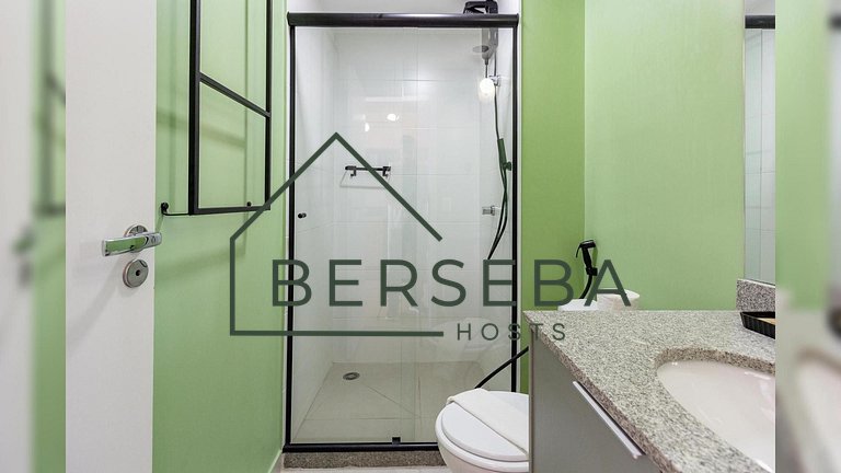 Apart. completo em Moema c/ Piscina e p/ 4 hósp