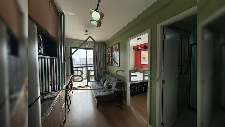 Apart. completo em Moema c/ Piscina e p/ 4 hósp