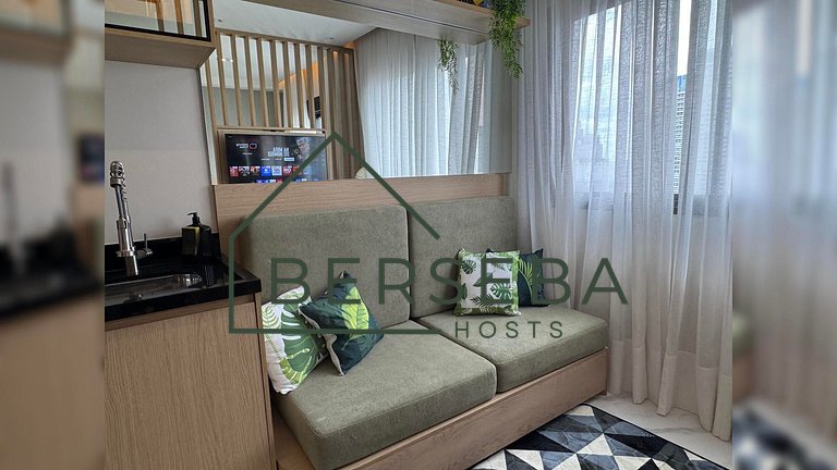 Studio c/ piscina Próx Metrô Faria Lima e Eldorado