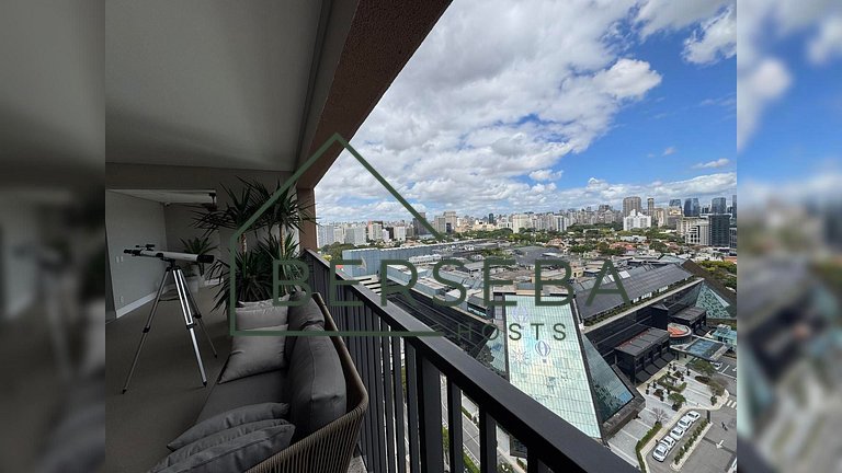 Studio c/ piscina Próx Metrô Faria Lima e Eldorado