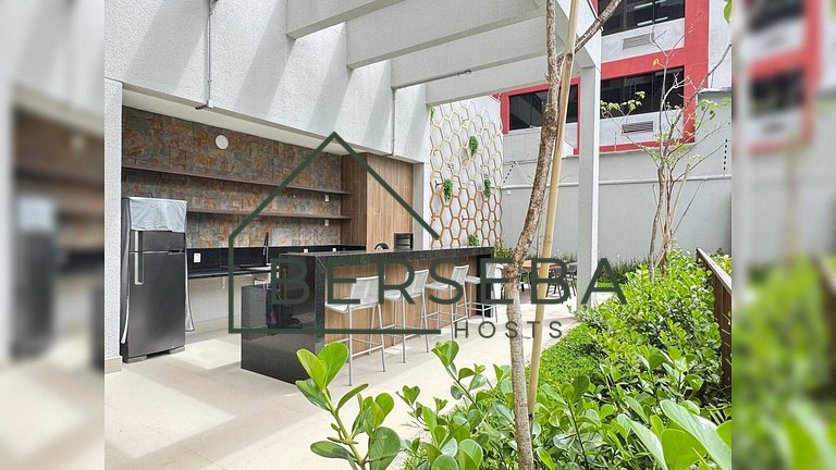 Studio c/ piscina Próx Metrô Faria Lima e Eldorado