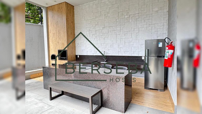 Studio c/ vista p/ cidade - Próx Shoppings e Metrô