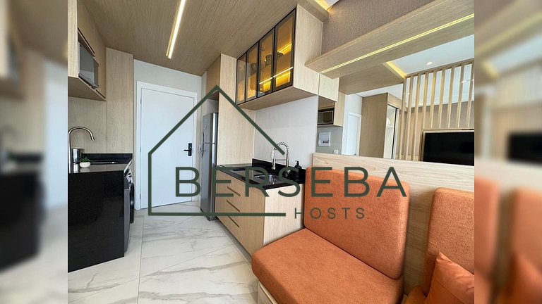 Studio c/ vista p/ cidade - Próx Shoppings e Metrô