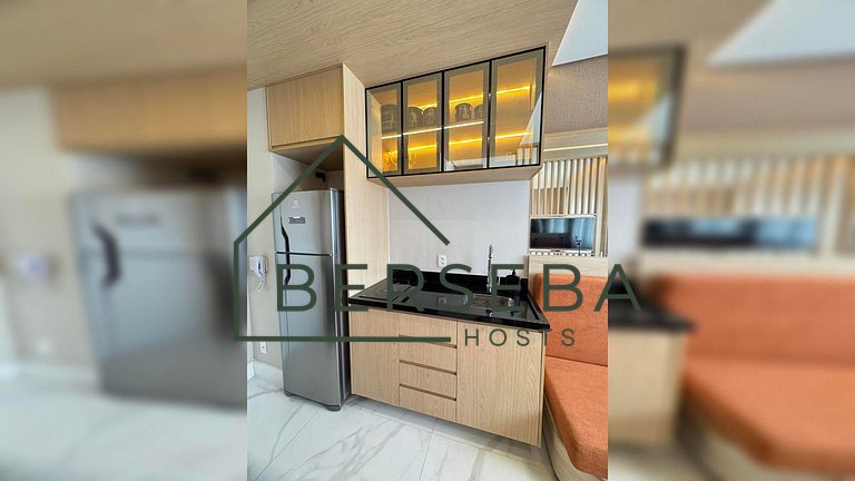 Studio c/ vista p/ cidade - Próx Shoppings e Metrô