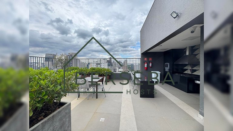 Studio c/ piscina Próx Metrô Faria Lima e Eldorado