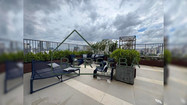 Studio c/ piscina Próx Metrô Faria Lima e Eldorado